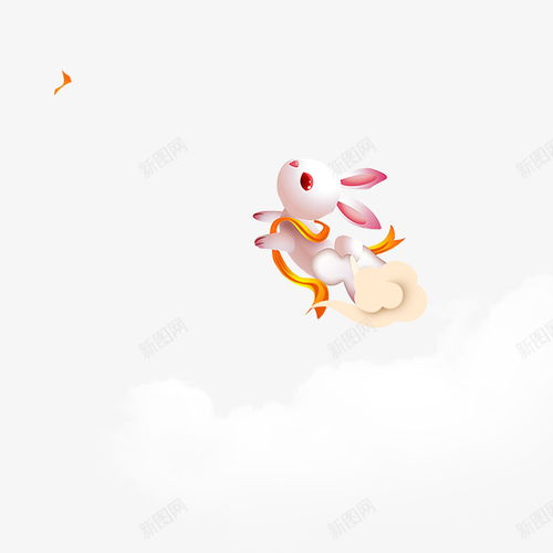 中秋节玩耍的玉兔卡通动漫设计图片免费下载页面网页平面电商创意素材中秋节图标