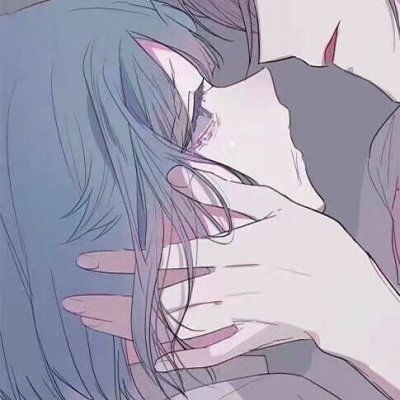 二次元情侣头像一对酷kiss接吻动漫情头一对