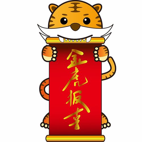 虎年祝福语大全虎年形象卡通节日喜庆元素png