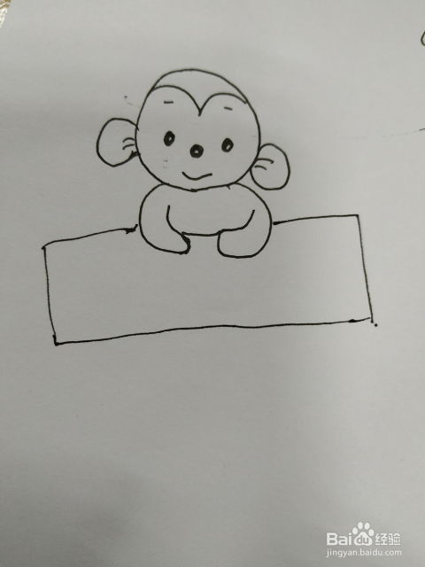 吃饭的小猴子简笔画怎么画,卡通猴子简笔画画法