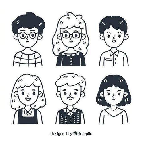 超实用常用卡通头像插画人物动作