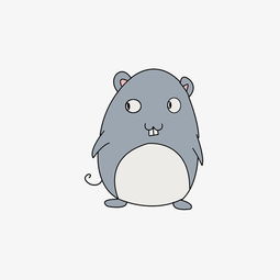 卡通插画灰色小老鼠png图片素材其他格式下载其他大全
