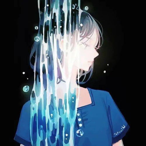 绝美蓝色系动漫头像值得保存