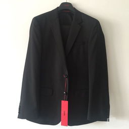 专柜特价boss西服男装西装男士新款修身版三件套纯黑色50318696
