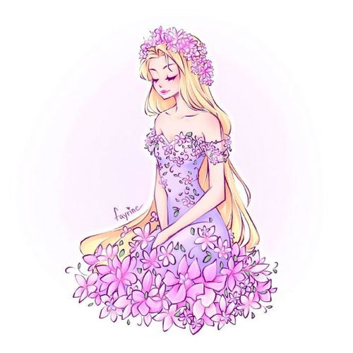 穿鲜花裙的迪士尼公主,茉莉公主温柔唯美,艾莎女王仙气满满