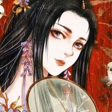 超仙气女生动漫头像拿扇子红衣古装仙气美女头像,古风头像图片
