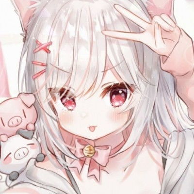 一组超可爱的猫耳少女头像