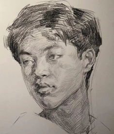 传奇绘画课堂回顾第二九一集朱传奇教你画有动态的侧光男青年素描头像