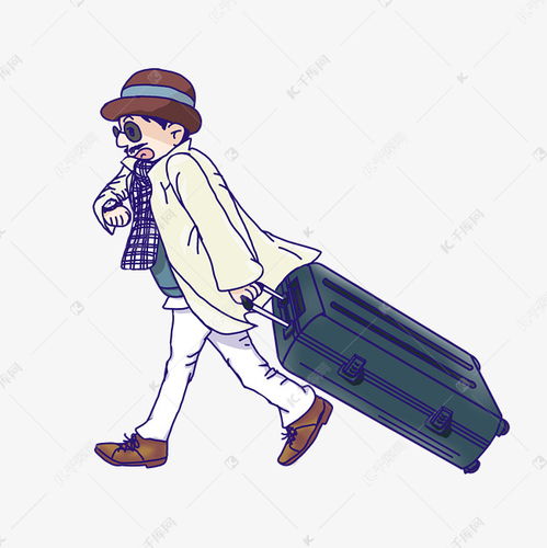 手绘人物春节回家男人素材图片免费下载千库网