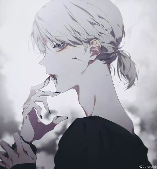 韩国插画师一组暗黑风格人像插画作品欣赏