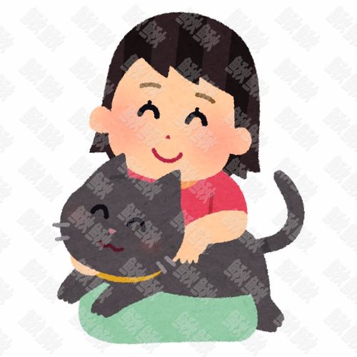 被女主人抱着和主人玩耍的小猫猫咪手绘卡通插画手绘png儿童插画免扣素材1阿猫阿狗
