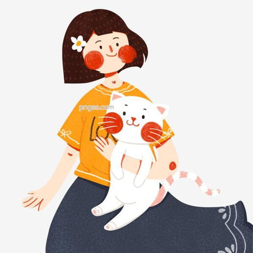 卡通可爱抱着猫咪的女孩图片大小2000x2000px图片尺寸2.13mb来自png搜索网pngss.com免费免扣png素材下载扁平化卡通可爱猫咪女孩清新装饰图案