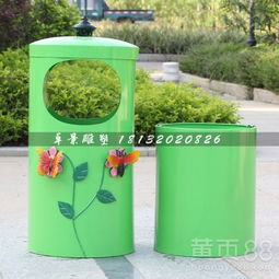 玻璃钢卡通熊猫垃圾桶,公园垃圾桶雕塑-黄页88网