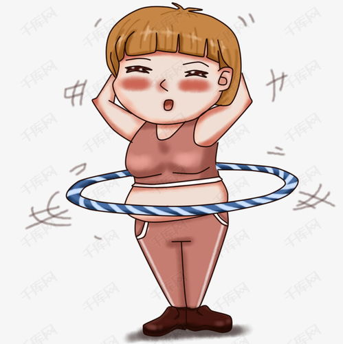 动漫厚涂锻炼身体的女孩子插画png素材图片免费下载千库网