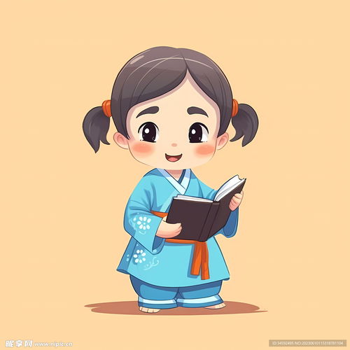 古代小女孩设计图卡通设计