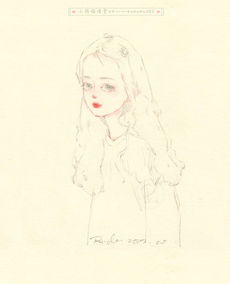 少女的心事手绘插画卡通形象水彩教程头像壁纸复古治愈