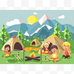 卡通儿童旅行图片卡通儿童旅行图片素材免费下载千库网
