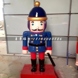 玻璃钢卡通士兵商场卡通人物雕塑-黄页88网