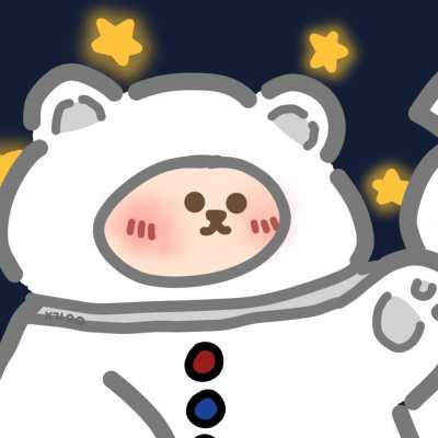 一对两张的小熊卡通恋人头像