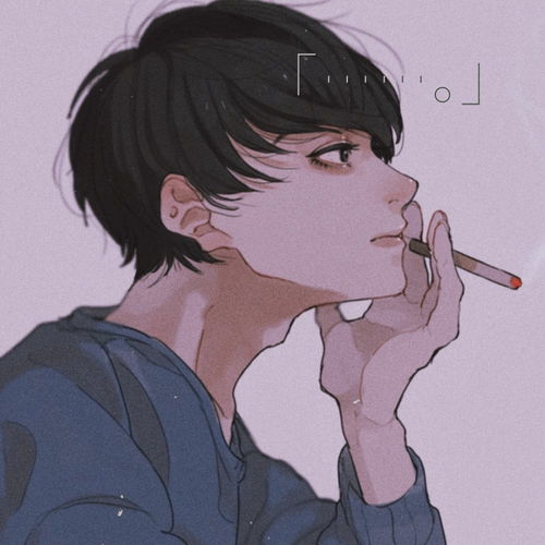 致郁系动漫男头云朵老了,风瘦了,溪水边的石头摔倒了