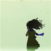 动漫女背影生头像可爱清新