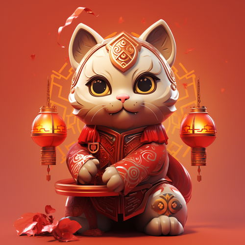 简约卡通3d招财猫素材图片海报设计下载请至来源处