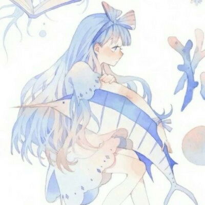 蓝色系动漫女生头像你说蓝色是卡通动漫头像我要个性网