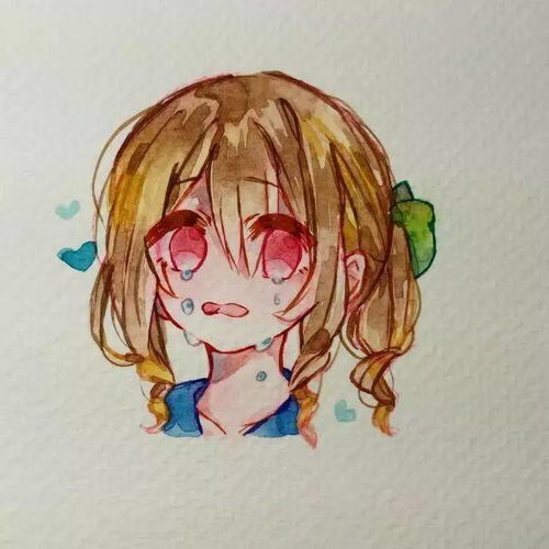 水彩画手绘小女生喜欢的动漫画风萝莉风十足