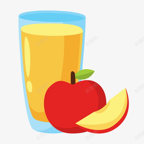 卡通苹果汁饮品矢量图设计图片免费下载页面网页平面电商创意素材红富士苹果素材
