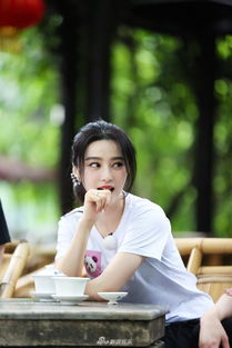 范冰冰马尾清新皮肤白嫩卡通半袖超少女