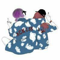 动漫图片两个女背景淡点有一些空位