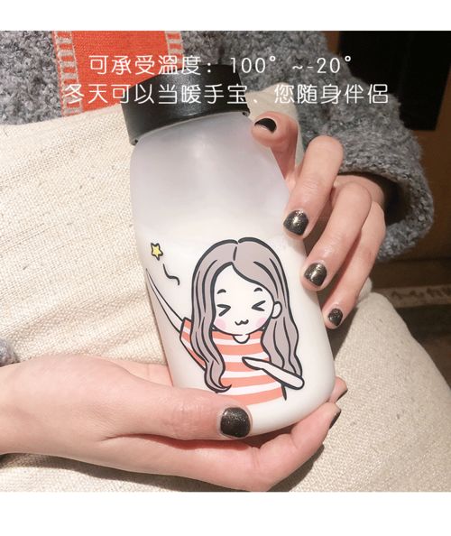 水杯女学生韩版塑料防漏情侣大容量防摔简约卡通个性可爱男儿童杯