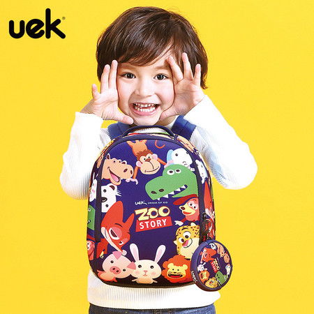 洋湖轩榭uek儿童书包幼儿园13岁男女孩幼儿包包卡通双肩包潜水料儿童背包uekdwy001