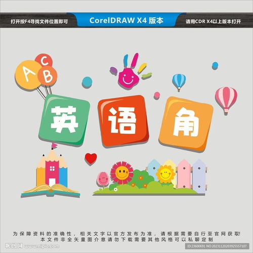 英语角设计图卡通设计