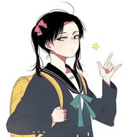 学生动漫头像女生校服穿校服背书包的动漫女学生头像