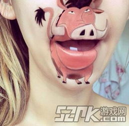 嘴唇上的动漫英国姑娘美唇艺术网络爆红