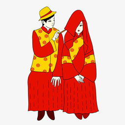 手绘矢量免抠卡通古代婚礼图片素材其他格式下载动漫人物大全