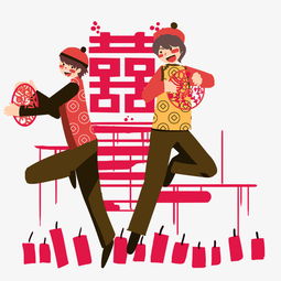 卡通过春节手拿剪纸窗花人物插画图片素材其他格式下载动漫人物大全