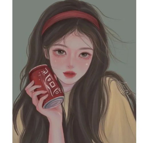 女生头像插画手绘风唯美动漫女头