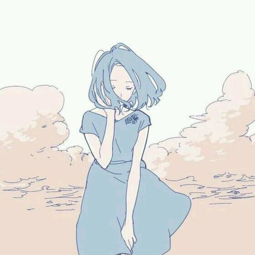 求动漫图片背景蓝天白云有飞鸟正面水手服少女齐刘海长发还有一本打开的书风格有点像这种