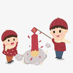 跨年猪年2019年金猪和男孩子们放鞭炮图片素材其他格式下载动漫人物大全