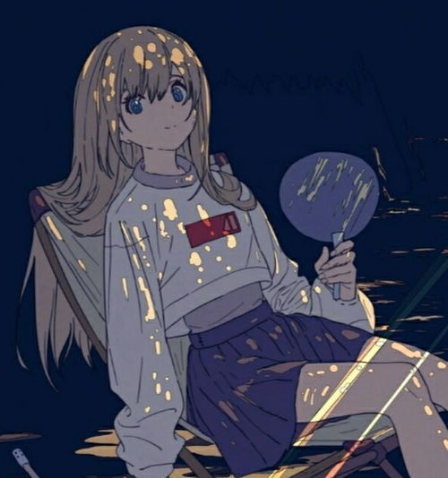 动漫女头你是落日弥漫的橘,天边透亮的星