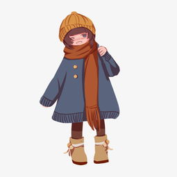 q版户外可爱毛衣小女生手绘插画图片素材其他格式下载动漫人物大全