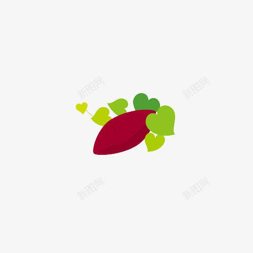 卡通新鲜绿色红薯插画元素免抠png设计图片免费下载页面网页平面电商创意素材红薯素材