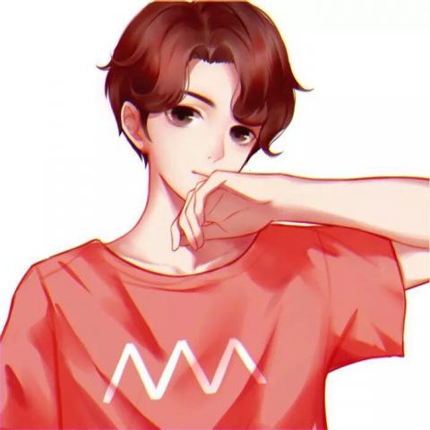 红色背景动漫情侣头像一对一男一女红色系卡通萌图