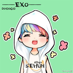 exo漫画图案