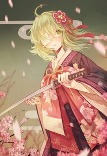动漫少女二次元武士刀美少女