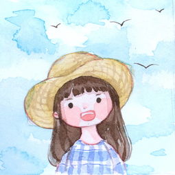 临摹素材萌萌的水彩小头像