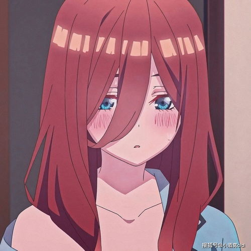 五等分的新娘中野三玖的脸红瞬间,无限娇羞,动漫头像自剪