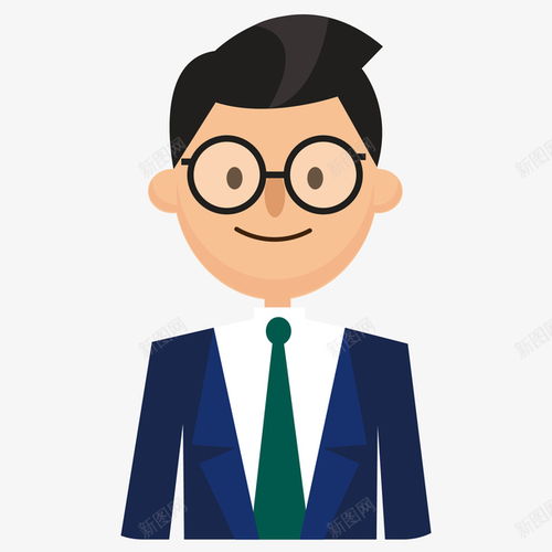 手绘卡通戴眼镜职业男人头像免抠png设计图片免费下载页面网页平面电商创意素材戴眼镜素材